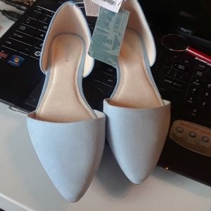 Old Navy Light Blue Suede like Ladies Flats